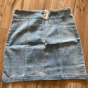 Stretch Denim Mini Skirt